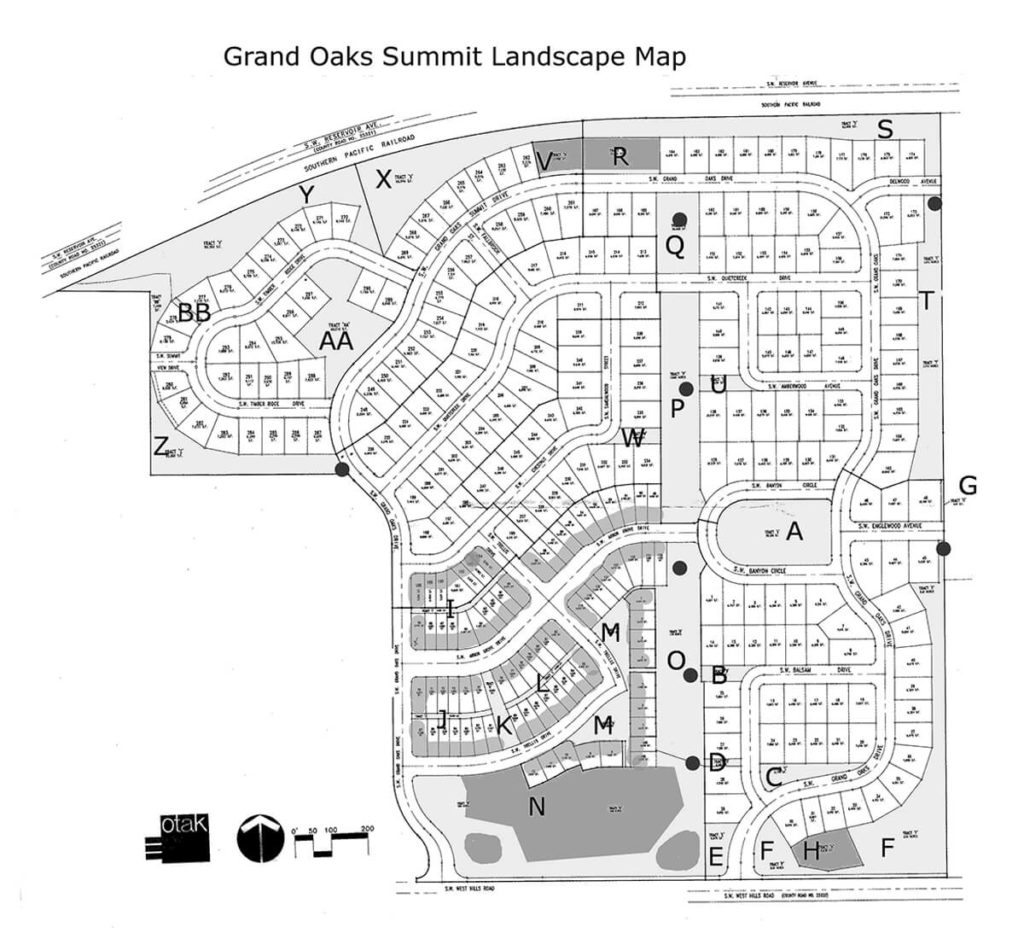 Grand Oaks Summit landscape map
